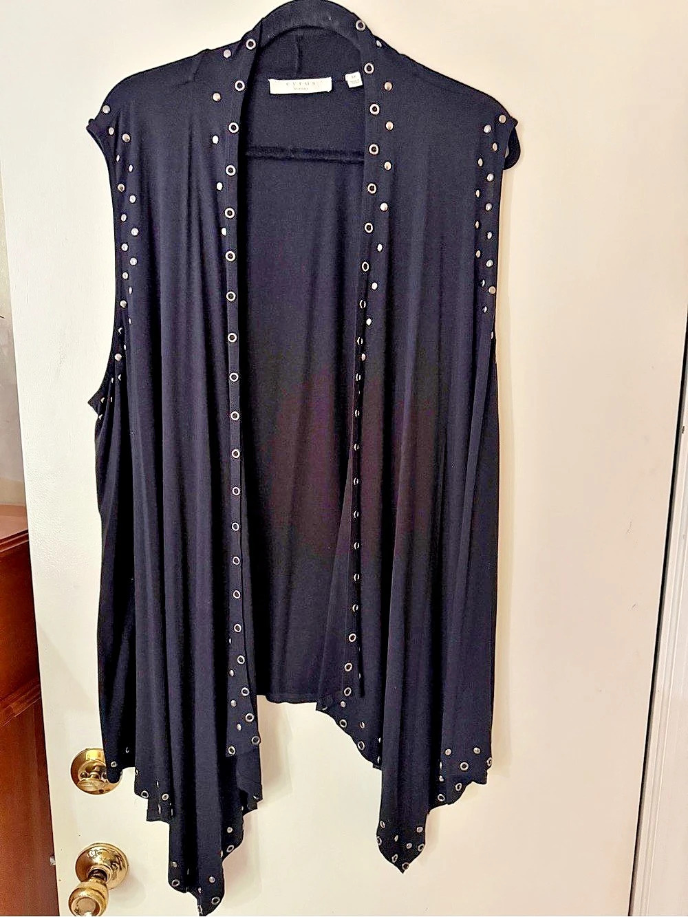 Cyrus Black Studded Sleeveless Tunic Like New